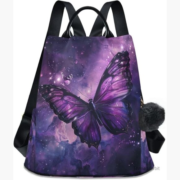 Large Anti-Theft Travel Backpack with Laptop Compartment, Lightweight Polyester